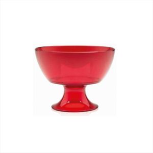 Taça de Sobremesa Luna Cristal Vermelho Ou