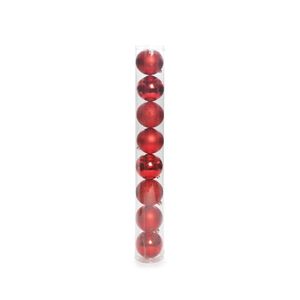 Bolas Para Árvore de Natal Enfeite Natalino Vermelho 6cm 8un cromus