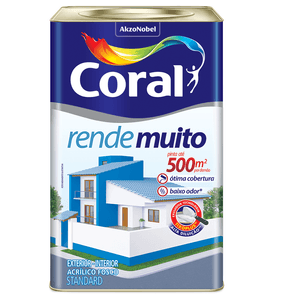 Tinta Acrílica Fosca Rende Muito Concreto Latão 18 litros Coral