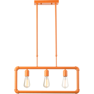 Pendente Hash Em Aço Laranja 3xe27 Avant