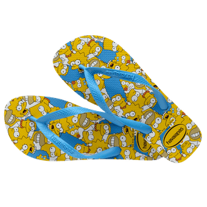 Chinelo Sandália Simpsons Branco/Turquesa/Branco 41/2 Havaianas