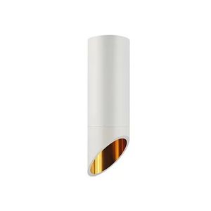 Plafon Niágara Sobrepor Externo Branco e Dourado 30 Cm Luminatti