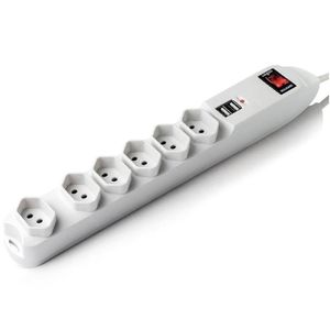 Filtro De Linha Com 6 Tomadas E 2 Entradas Usb Bivolt Multilaser