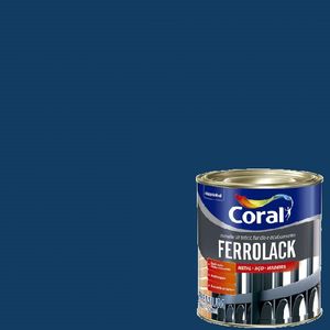 Tinta Esmalte Coralit Antiferrugem Brilhante Azul Del Rey 0.9L Coral
