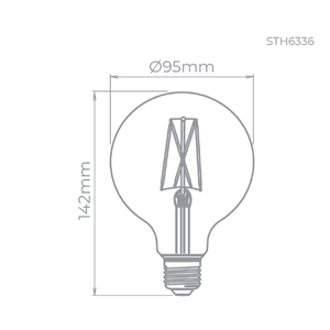 Lâmpada Led Balloon G95 2 W 2400K Vintage Espiral Bivolt STH6336/24 Stella