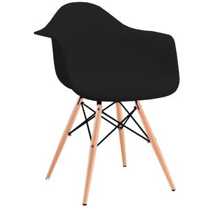 Poltrona Charles Eames Com Braço Preto Gardenlife