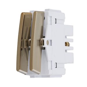 MODULO 2 INTERRUPTORES SIMPLES GOLD - NOVARA