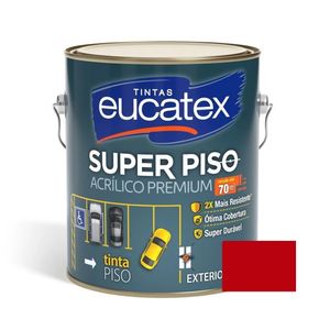 Tinta Para Piso Super Piso Vermelho Segurança Galão 3,6 Litros Eucatex