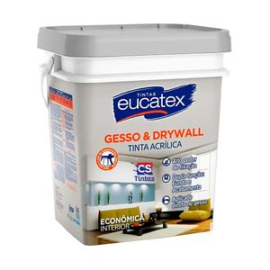 Tinta Acrílica Para Gesso e Drywall Branca Galão 3,6 Litros Eucatex
