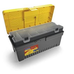 Caixa Plástica para Ferramentas 17" Com Organizador Plástico 16" Tramontina
