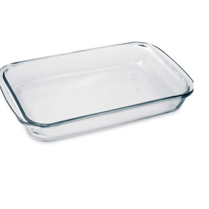 Assadeira Retangular Vidro 34,8x24x5,8 cm Globimport