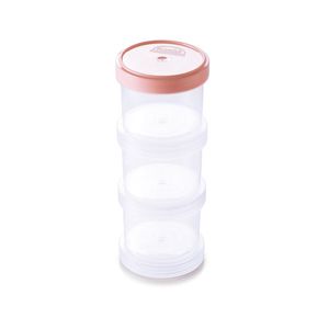 Conjunto Potes Organizador com Tampa Rosca 3 unidades Plasútil