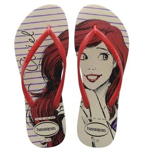 Havaiana Slim Princesa Bege Palha Vermelho 37/8