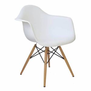 Poltrona Charles Eames Com Braço Branco Gardenlife