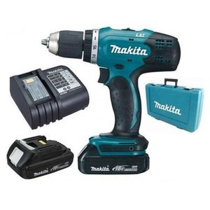 Parafusadeira/Furadeira 1/2" Com 2 Baterias 18V+Carregador Rápido E Maleta Makita