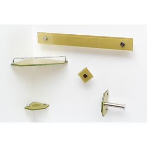 Kit Acessório Para Banheiro Canto Luxo Dourado Vildrex