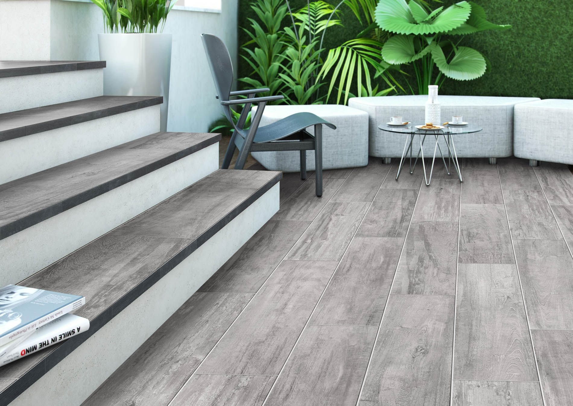 Porcelanato Retificado Etna Wood Grey Acetinado 22x90 Cm 1,82 M²