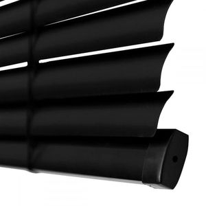 Persiana Horizontal Pvc Off  Preto 25 Mm 120x130 Cm Evolux