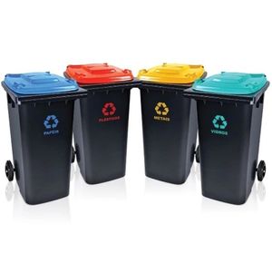 Kit Lixeira de Coleta Seletiva 120 Litros (4 cores) Arqplast