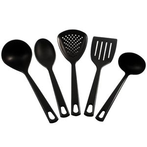 Conjunto de Utensilios Nylon Utilita Preta 5 Peças Tramontina