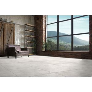 Porcelanato Balance Cimento Ivory Acetinado 76x76 Cm 1,73  M² Pamesa