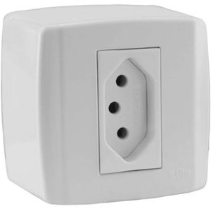 Tomada Sobrepor Box Slim 10A 250W Ilumi