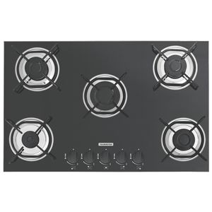 Cooktop a Gás 5 Bocas Tramontina Glass 5GG 70 com Mesa de Vidro Superautomático Bivolt Tramontina