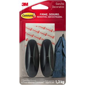 Gancho Command Design Preto Hb 3M