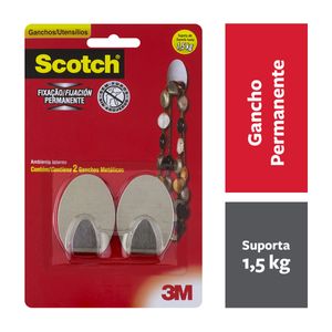 Gancho Metálico Fixação Permanente Scotch 3M