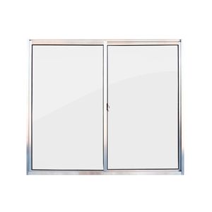 Janela De Alumínio Natural 2 Folhas A80xL100 Cm (AXL) Com Vidro Liso Quality/Prime