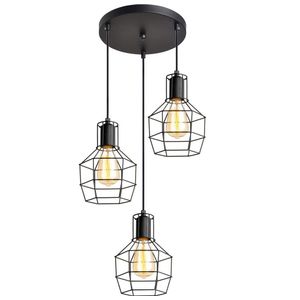 Pendente Ahara Em Aço Black 3xE27 Avant