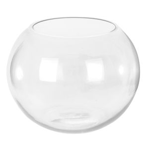 Vaso De Vidro Aquário Transparente 20 Cm Flor Arte