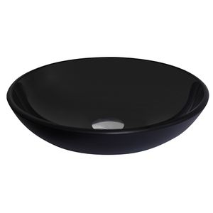 Cuba De Apoio Com Vidro Temperado Preto 40 Cm Cris Metal