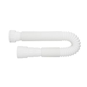 Sifão Tubo Extensivo Simples Universal Branco Porca PP 1,1 M Blukit