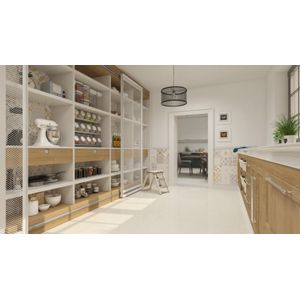 Porcelanato Bege Cristal Brilhante 58x58 Cm 2,03 M² Tecnogres