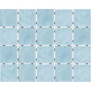 Pastilha Azul Céu Onda Mash Brilhante 7,5x7,5 Cm 1,59 M² Eliane