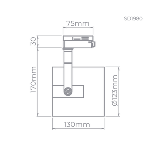Spot Para Trilho Flow Branco AR111 SD1980 Stella