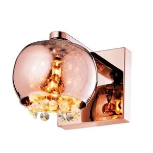Arandela de Vidro e Metal 40W Cobre Quality