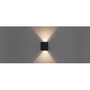 Arandela Led Effett 2x4W 3000K 2 Fachos Abertos Bivolt Preto STH6731/30 Stella