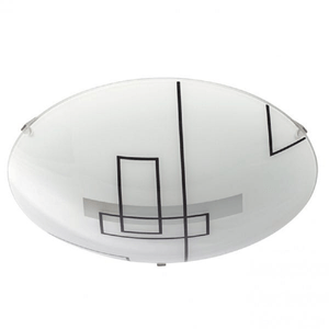 Plafon Redondo Decorado 25 Cm 1XE27 Turmalina Negra Blumenau