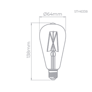 Lâmpada ST64 Vintage Filamento 2W Bivolt STH6338/24 Stella
