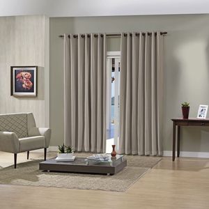 Cortina Blackout Pratika Lisa Slim Taupe 2,00x1,60 M Bella Janela