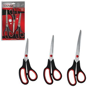 Kit Tesoura Black Redonda 3 Peças Zein