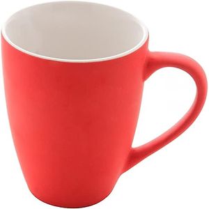 Caneca Porcelana Soft Touch Vermelha 330 Ml Lyor