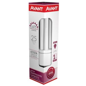 Lâmpada Fluorescente Compacta 3U 25W 127V 6500K Avant