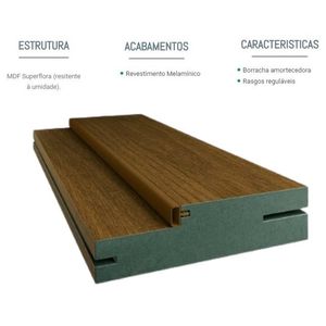 Batente Caixilho Mdf Imbuia 7,5 cm Concremwood
