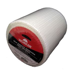 Tela Adesiva Trançada Para Drywall 100 Mm x 20 M Worker