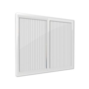 Janela De Alumínio 2 Folhas 80x80 Cm (AXL) White Com Vidro Canelado Quality/Prime