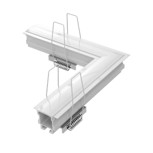 Conector Para Perfil Embutir Parede Com Fitas 12 Mm LM987 Branco Luminatti