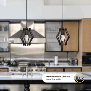 Luminária Pendente Rollo Cor Palermo Ilux